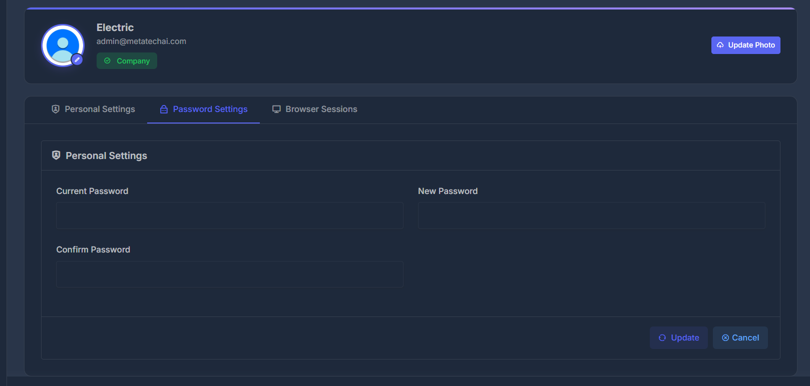 Password Settings