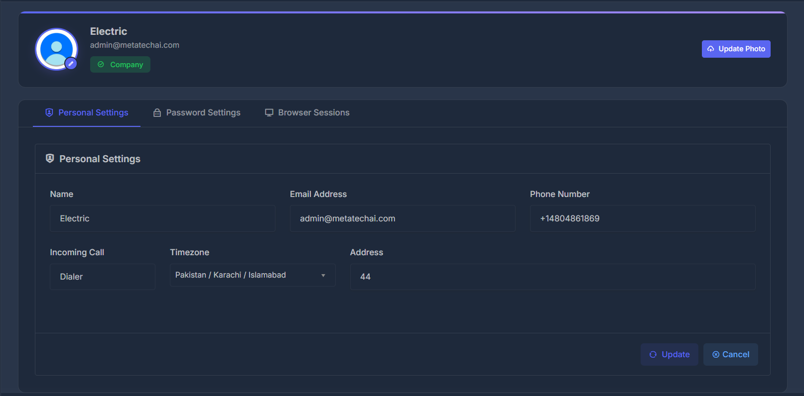 Password Settings