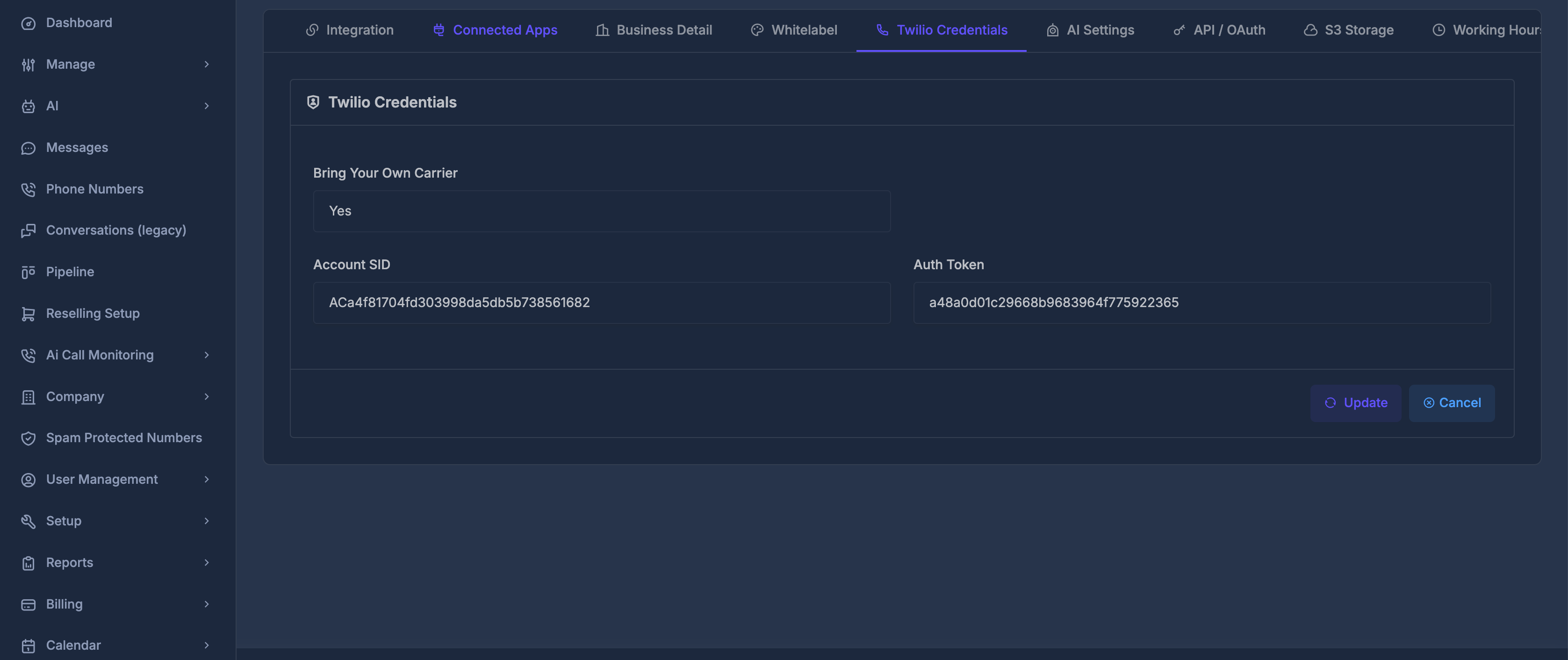 Twilio Credential