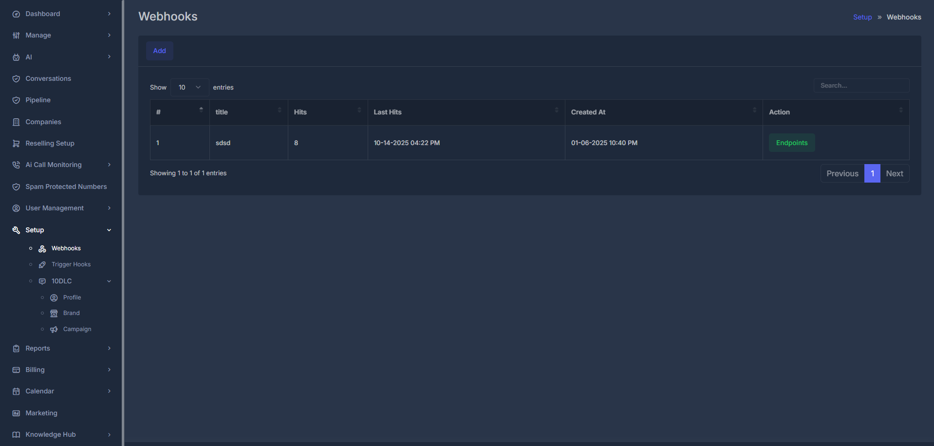 Webhook Overview